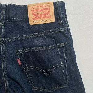 Levis 511 Jeans 27 x 27 Mens Dark Wash Blue Slim Fit Stretch Premium Denim